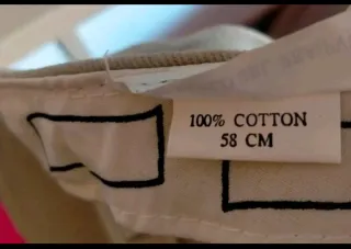 Cappello Nastro Azzurro Beige 100%Cotone