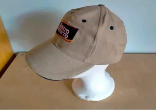 Cappello Nastro Azzurro Beige 100%Cotone