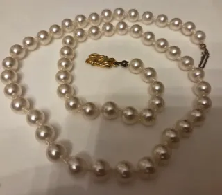 2 collane perle finte