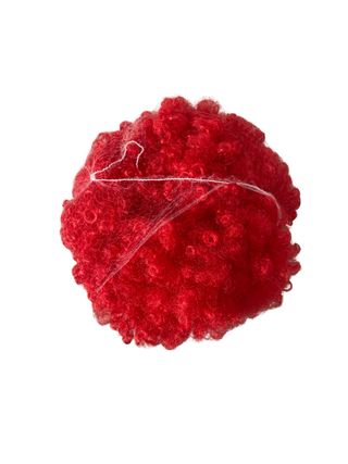 Peluca de payaso roja rizada