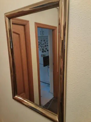 Mueble recibidor cristal y metal