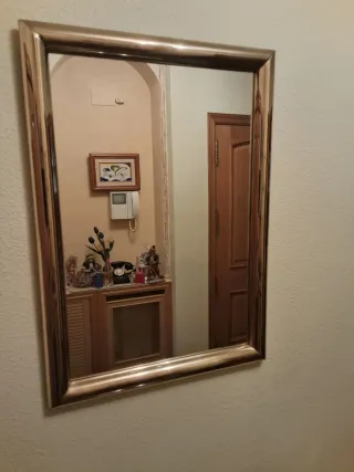 Mueble recibidor cristal y metal