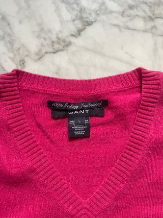Chaleco Gant Fucsia Magenta Estilo Preppy