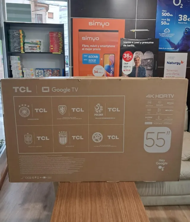 Televisión TCL 55” 4K HDR - Google TV