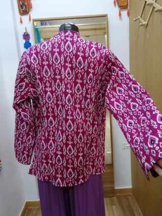 Chaqueta Estampada Reversible y Acolchada Algodón