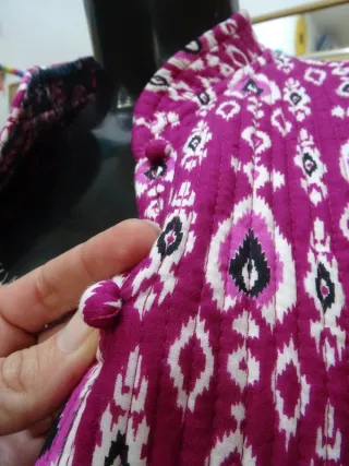 Chaqueta Estampada Reversible y Acolchada Algodón