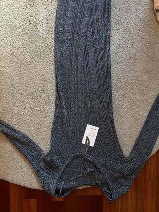 Vestido manga larga hilo metálico Brownie