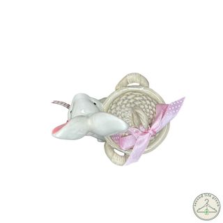 OE1.9 Coniglietto decorativo in ceramica con cesti