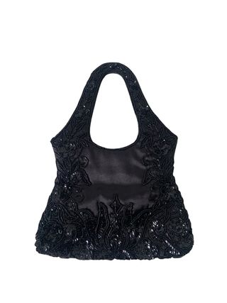 Bolso de fiesta negro con pedrería