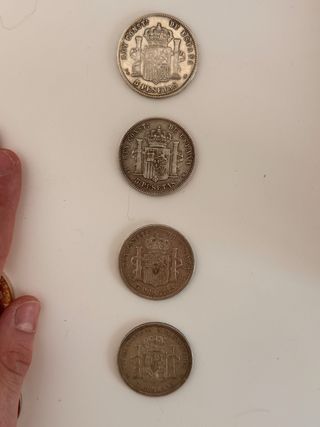 Lote monedas plata Alfonso XIII y Medallas CCE