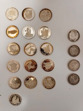 Lote monedas plata Alfonso XIII y Medallas CCE