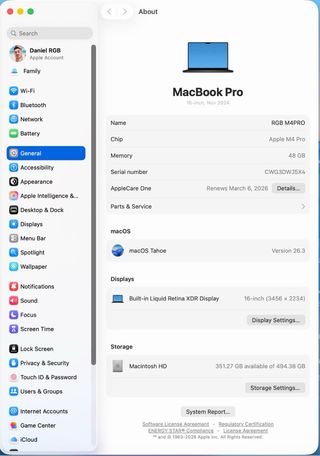 MacBook Pro 16 M4 Pro 48GB RAM 16/20 CPU - 512GB