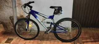 Bicicleta Montaña Doble Suspensión Azul