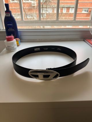 Cinturón Diesel Negro Hebilla Grande