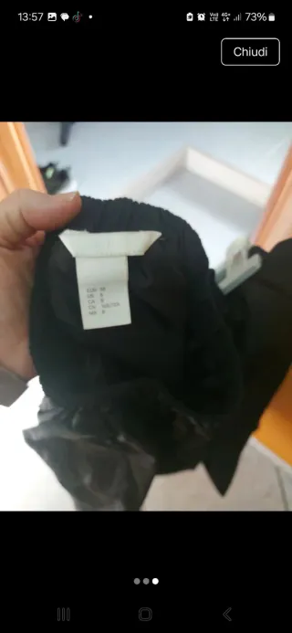 Gonna lunga nera cm 70