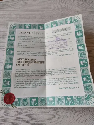 Garantía y manuales Rolex