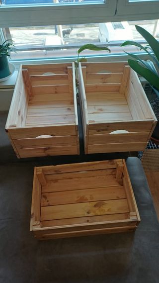 JARDINERAS DE MADERA Set x3