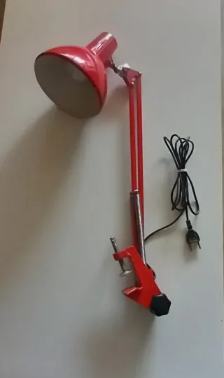 Lámpara Flexo FASE Roja Metálica