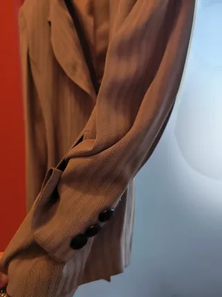 Americana Simorra Seda Marrón