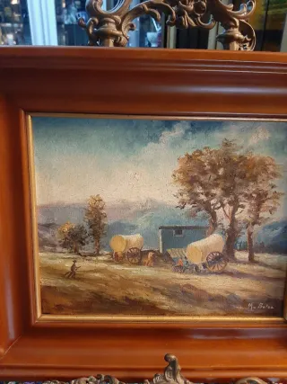 Cuadro Óleo Lienzo Antiguo