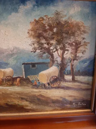 Cuadro Óleo Lienzo Antiguo