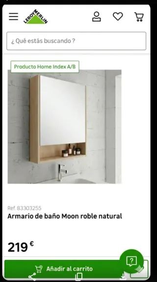 Armario baño roble natural