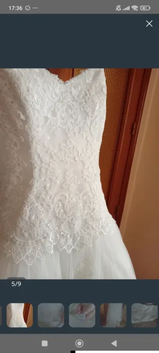 Vestido de Novia PRONOVIAS Blanco con Encaje