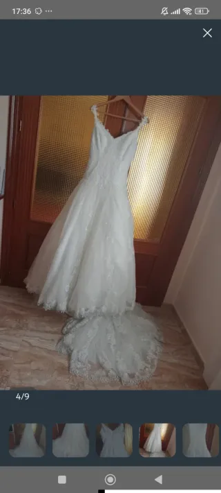 Vestido de Novia PRONOVIAS Blanco con Encaje