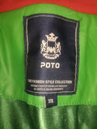 Chaqueta de hombre roja con rayas