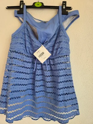 Bikini premamá azul talla M