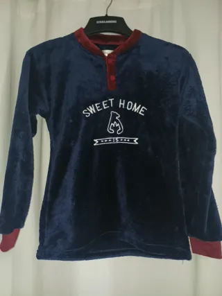 Camiseta de pijama azul y roja t. 14