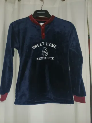 Camiseta de pijama azul y roja t. 14