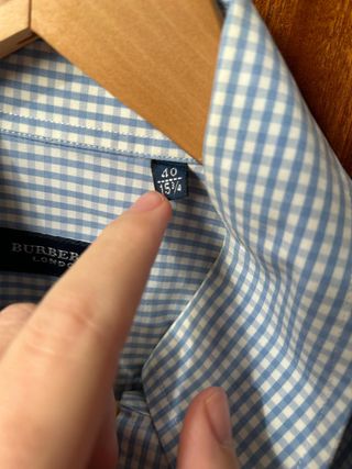 Camisa Burberry Cuadros Vichy Azul