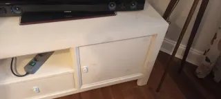 Mueble TV Banak Blanco y Madera