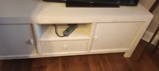 Mueble TV Banak Blanco y Madera