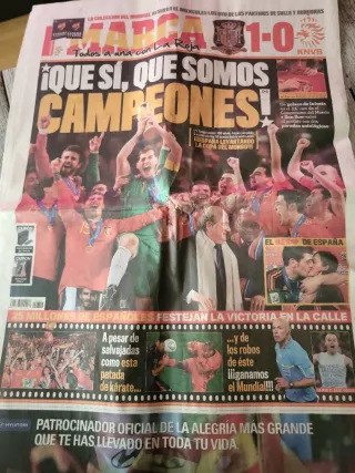 Periódico Marca España Campeones del Mundo