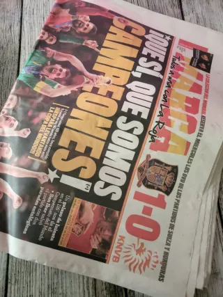 Periódico Marca España Campeones del Mundo