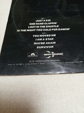 Vinilo Randy Bachman" Survivor "1978