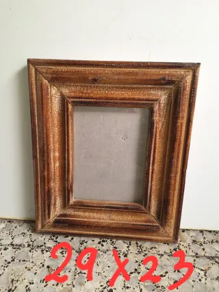 Lote de marcos decorativos madera y cristal