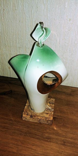 Figura joya Porcelana Galos  con Oro y platino