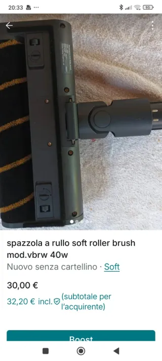 Spazzola Rullo Soft Roller Brush VBRW 40W