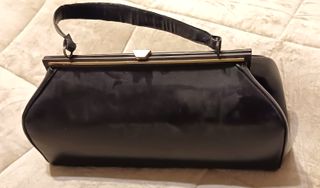 Bolso de mano piel marrón para señora