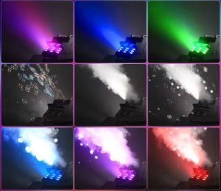 Máquina de burbujas + humo + LED RGB 1500W DJ Boda