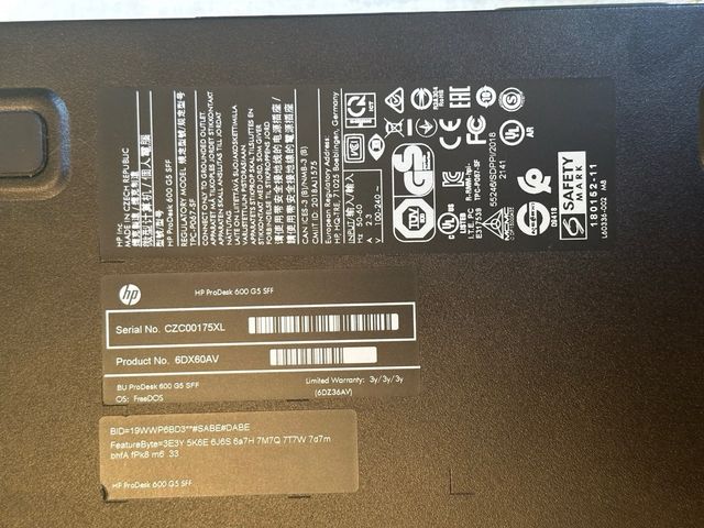 HP Prodesk 600 G5