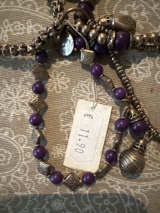 Pack 3 Pulseras Moradas y Plateadas