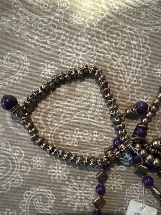 Pack 3 Pulseras Moradas y Plateadas