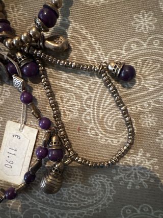 Pack 3 Pulseras Moradas y Plateadas