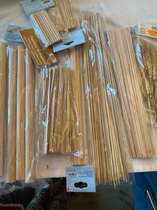 Palos de madera para manualidades