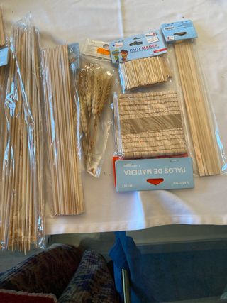Palos de madera para manualidades