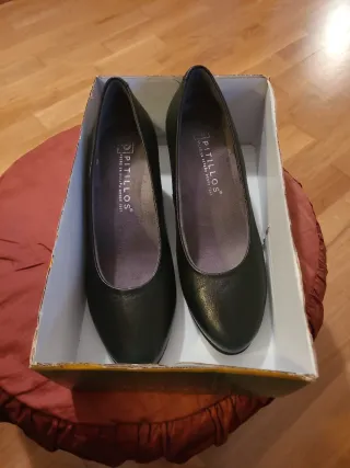 Zapatos Pitillos Piel Talla 37 Negros